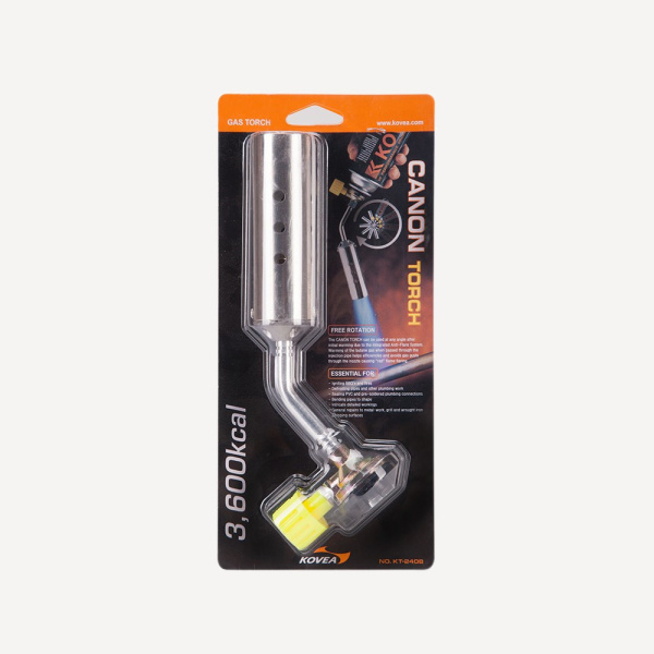 Газовый резак Kovea KT-2408 Canon Torch (стальной / желтый)
